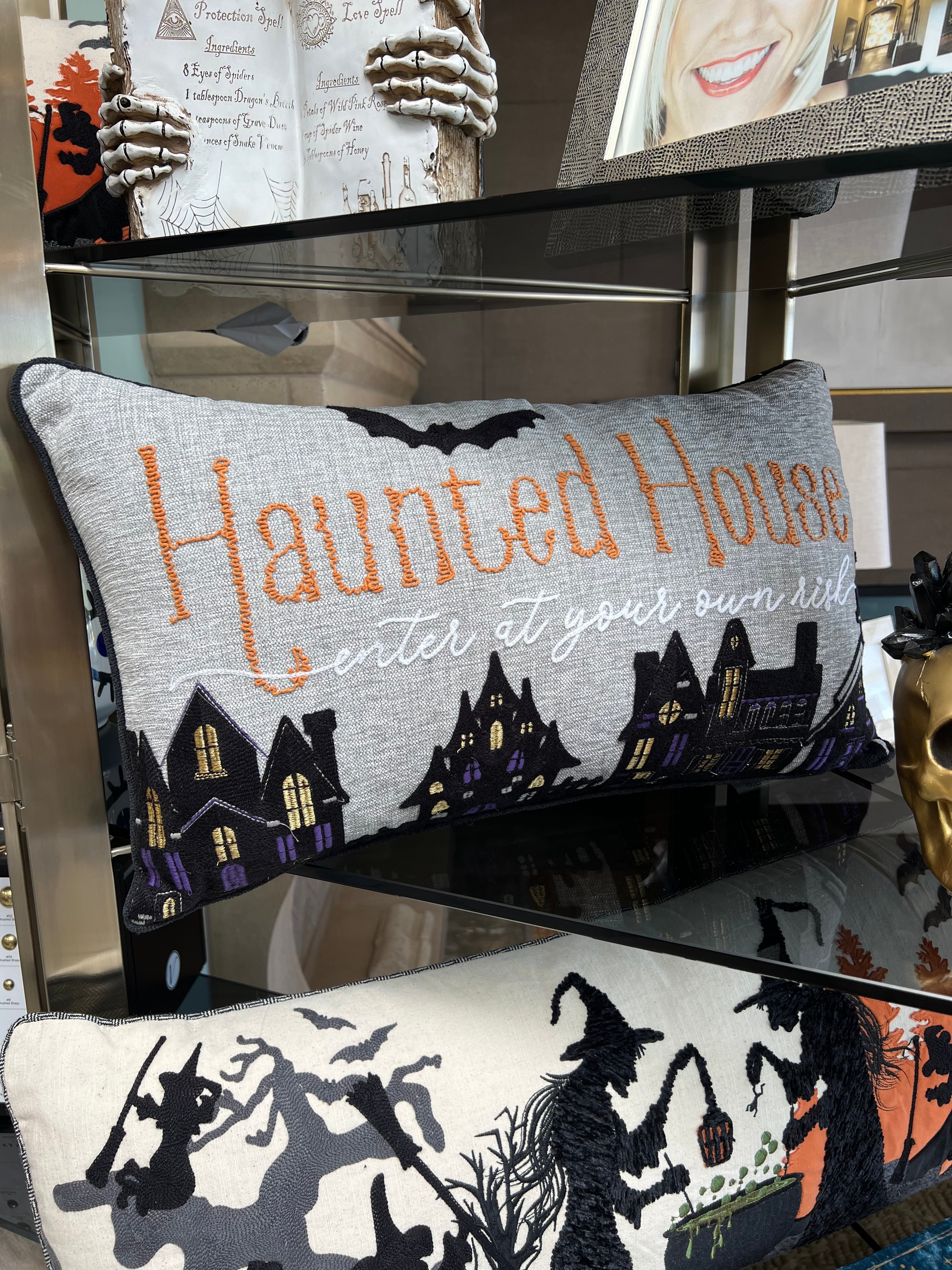 Haunted House Pillow