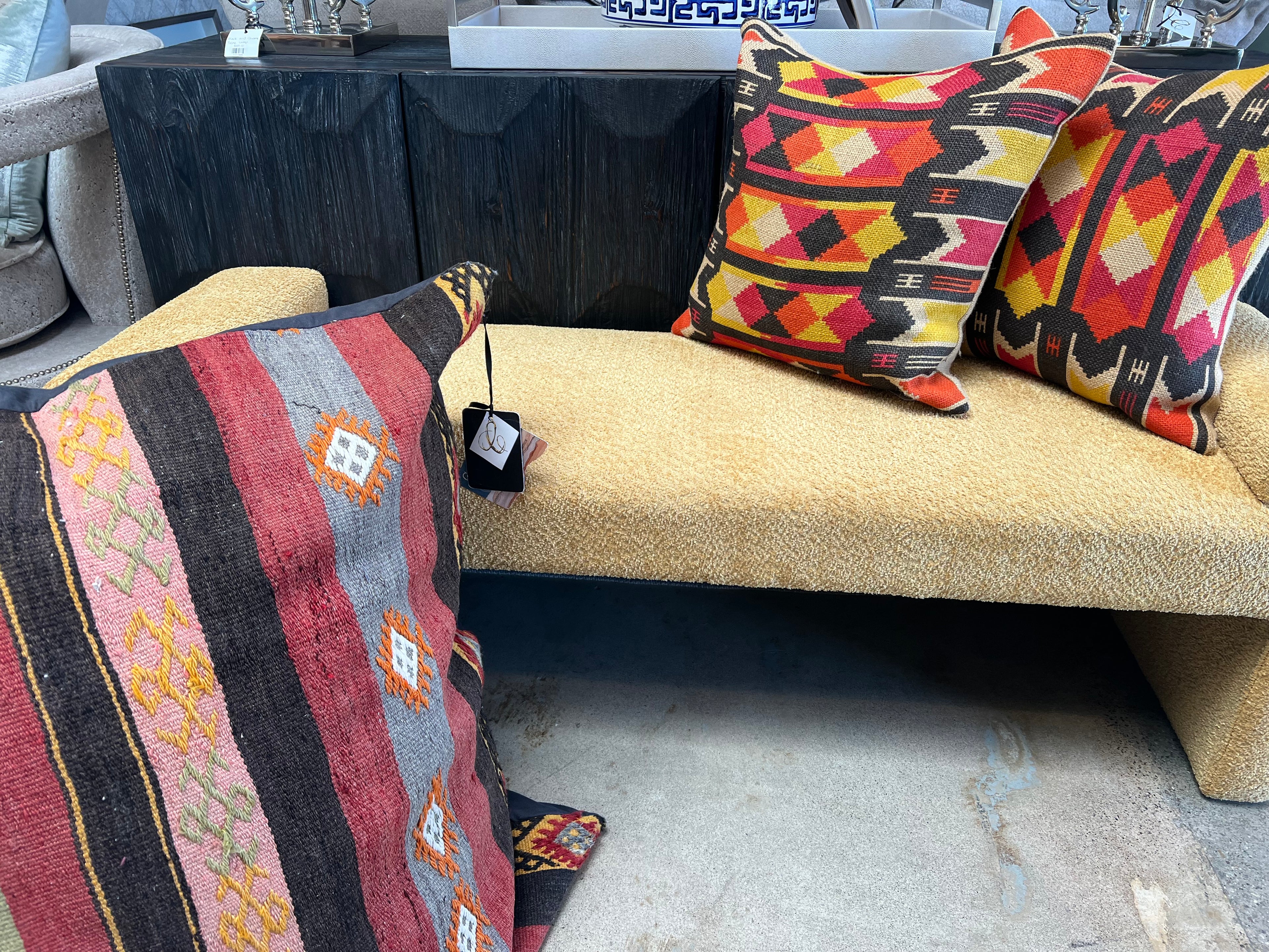 Upholstered Bench (Mustard)