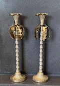 Palm Tree Candle Holder Set of 2