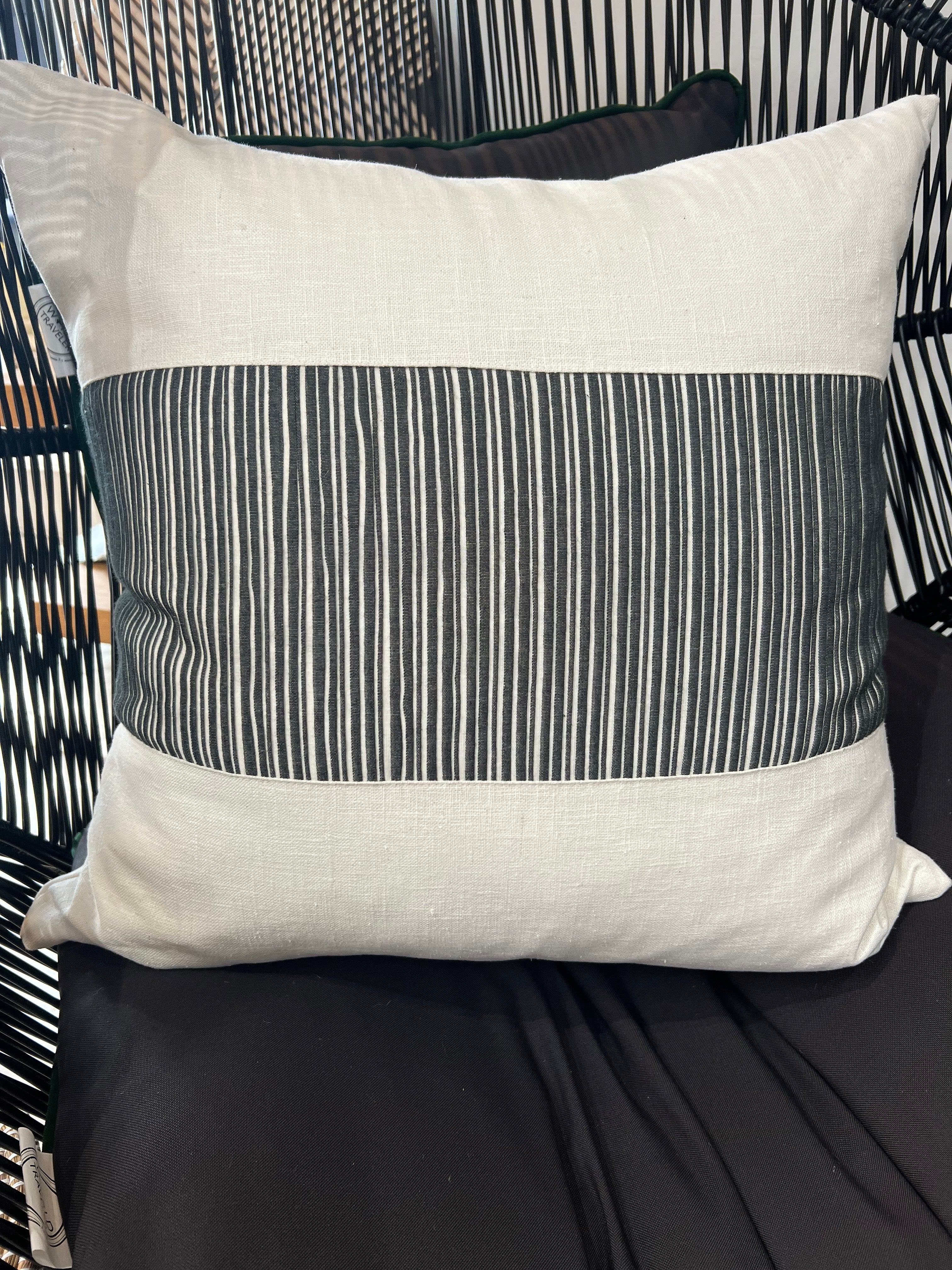 Wicker Striped Pillow