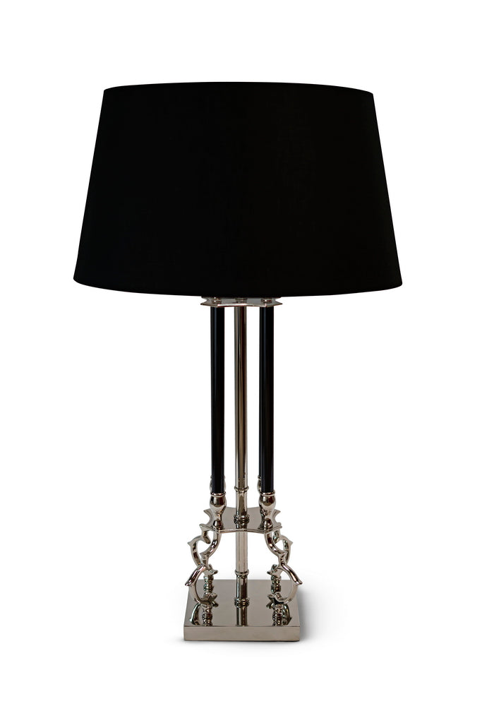 Black and Chrome Table Lamp