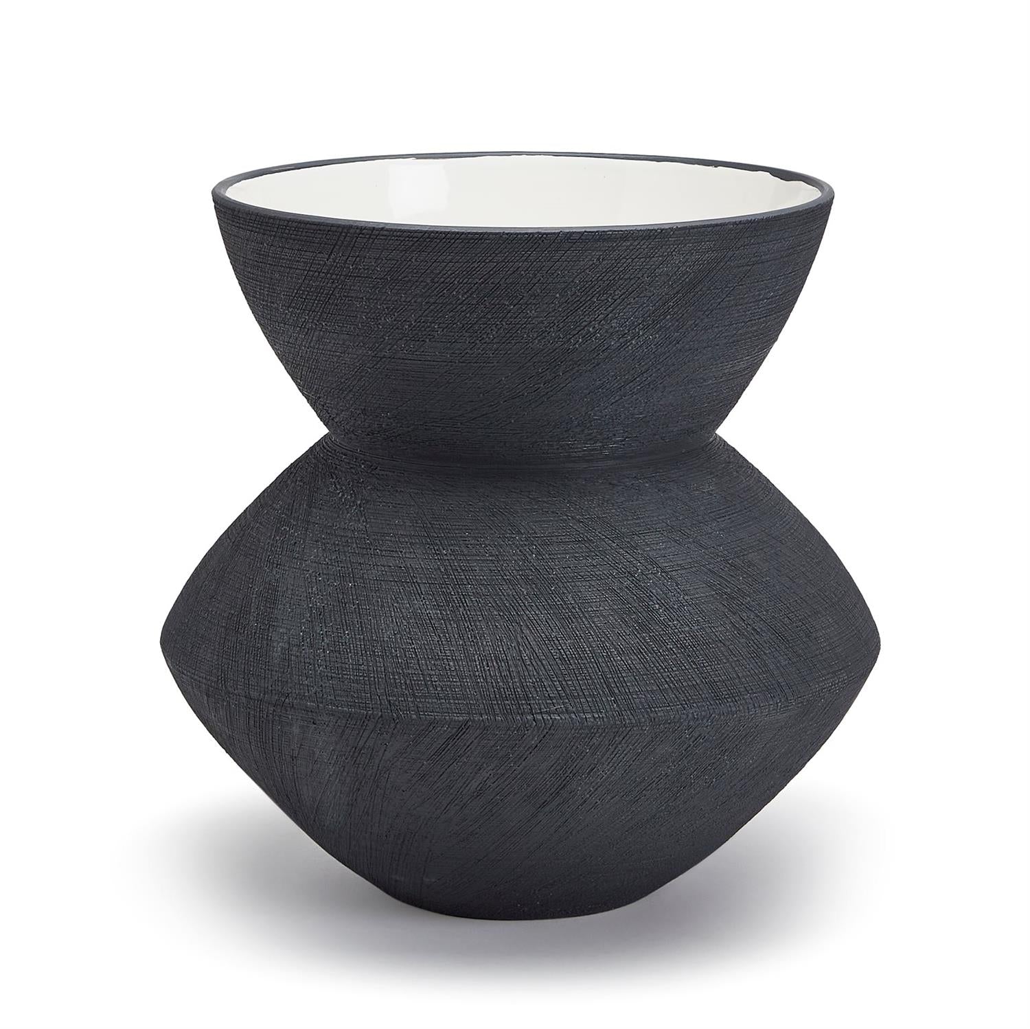 Black Steel Scratch Vase
