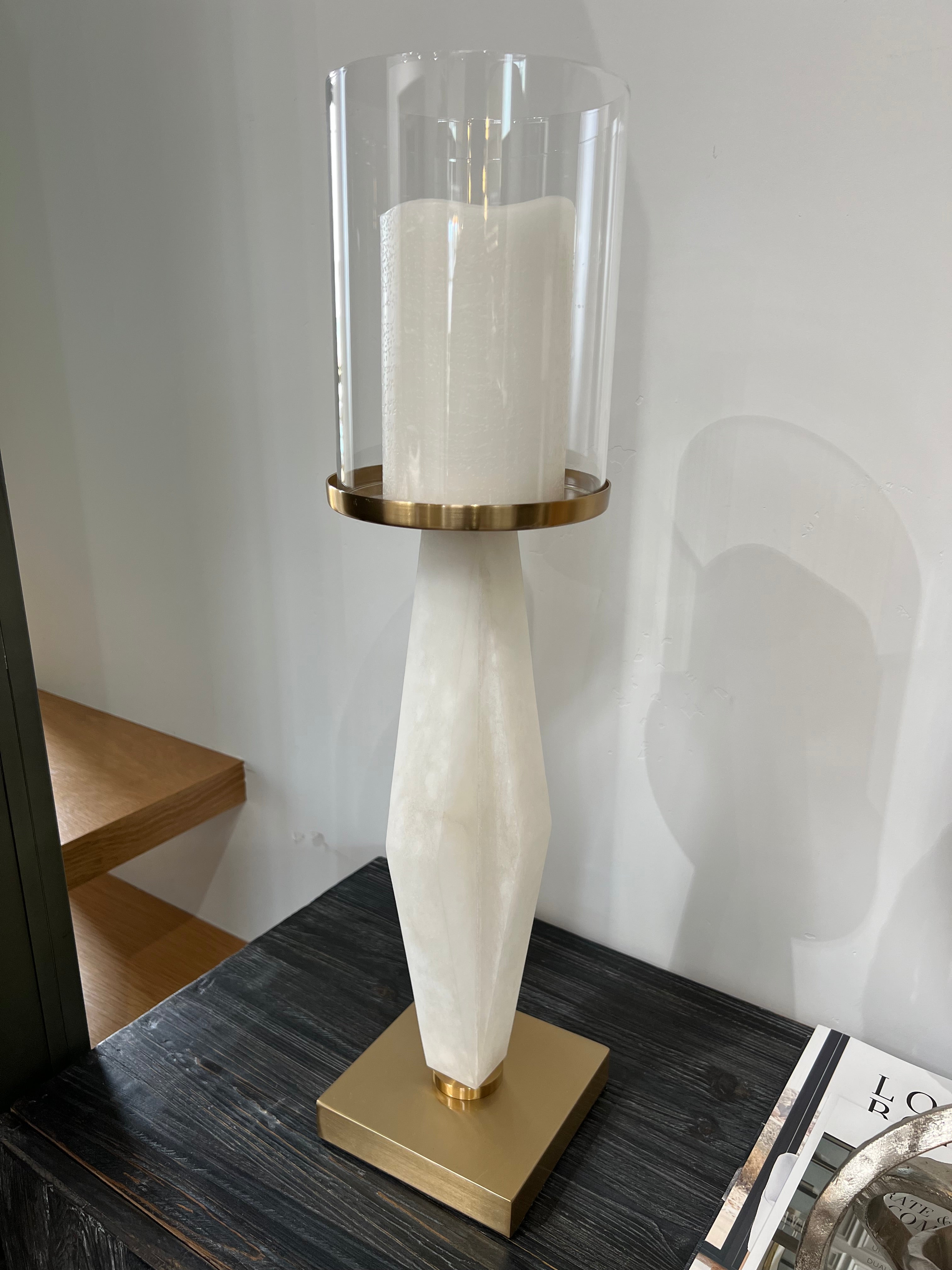 Alabaster Candle Holder