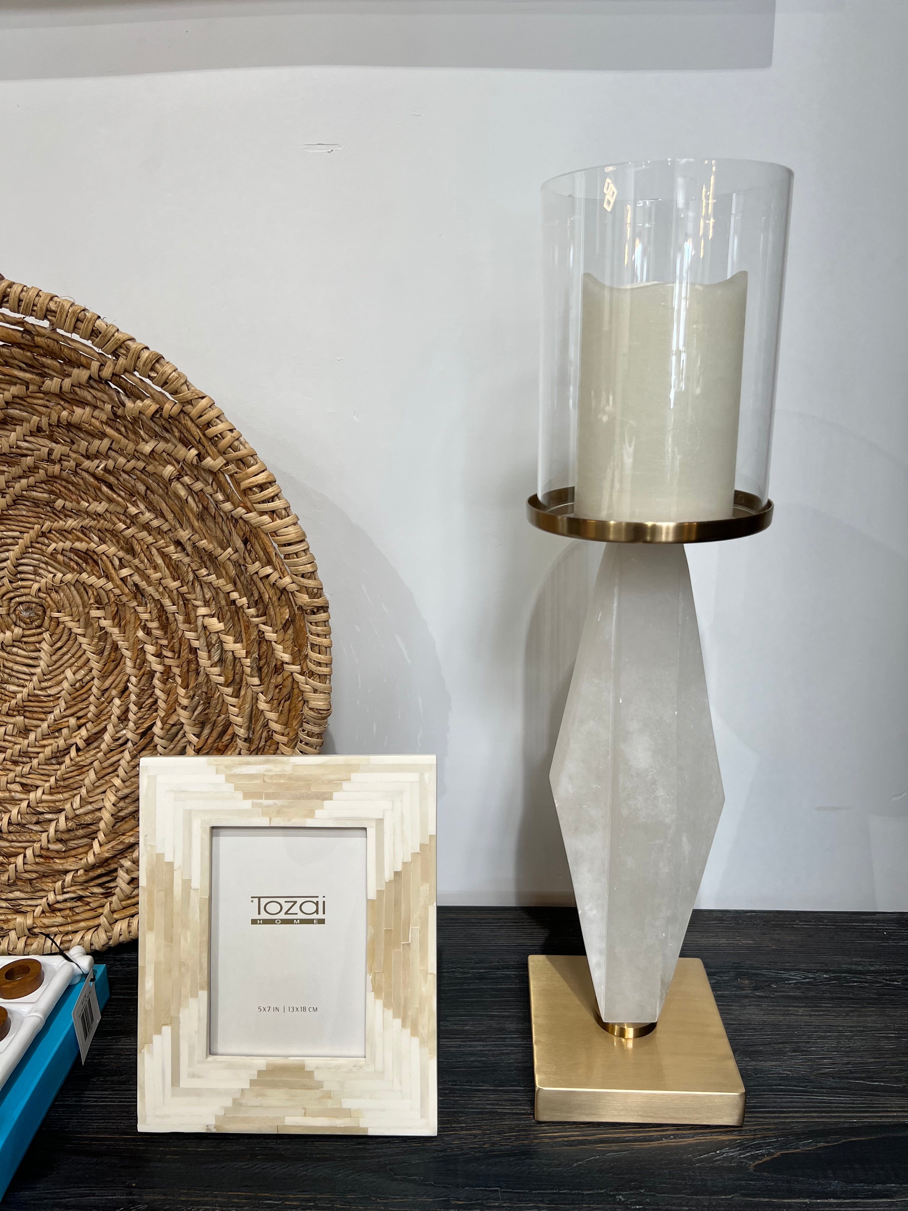 Alabaster Candle Holder