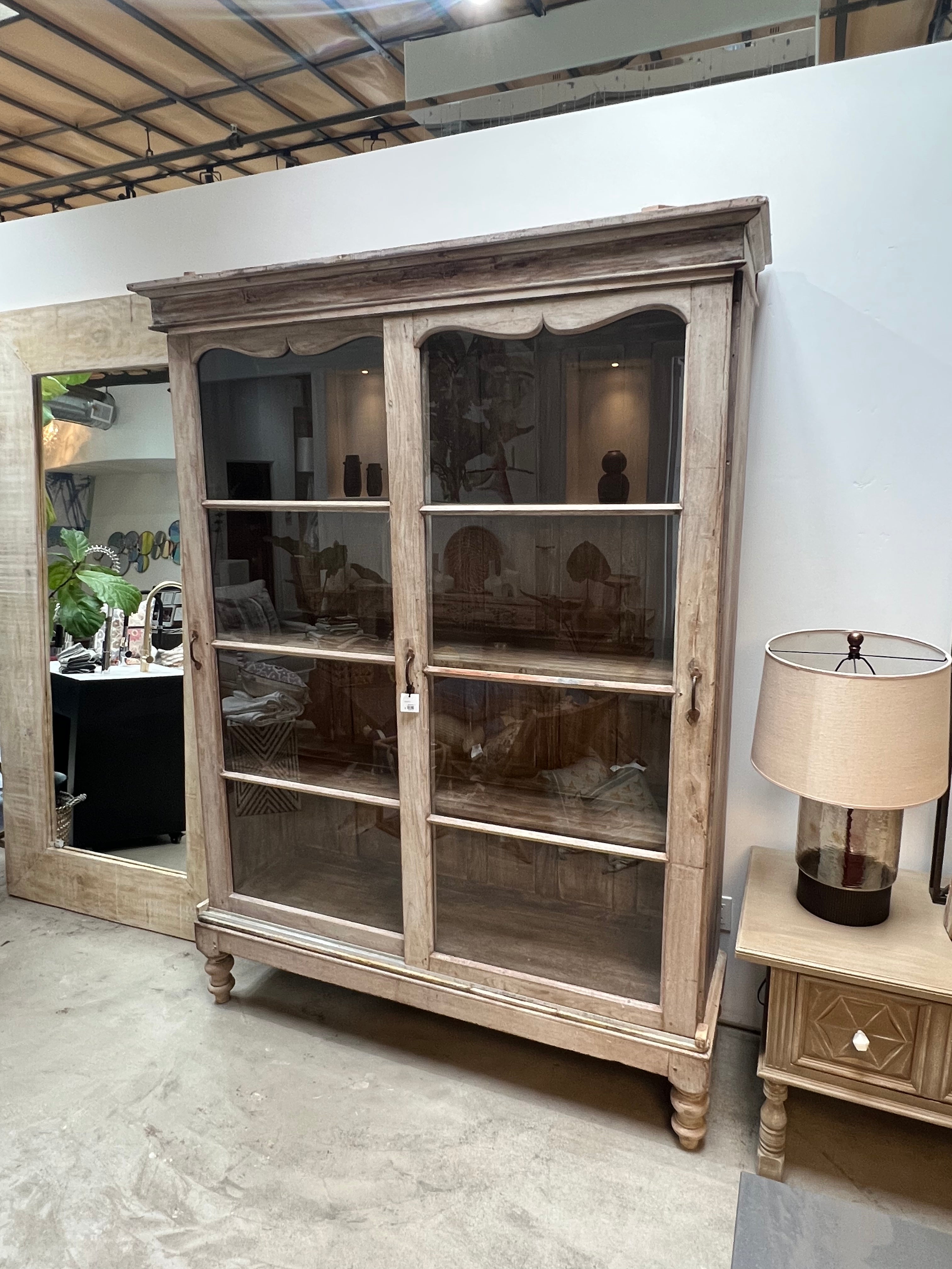 Antique French Glass Door Cabinet