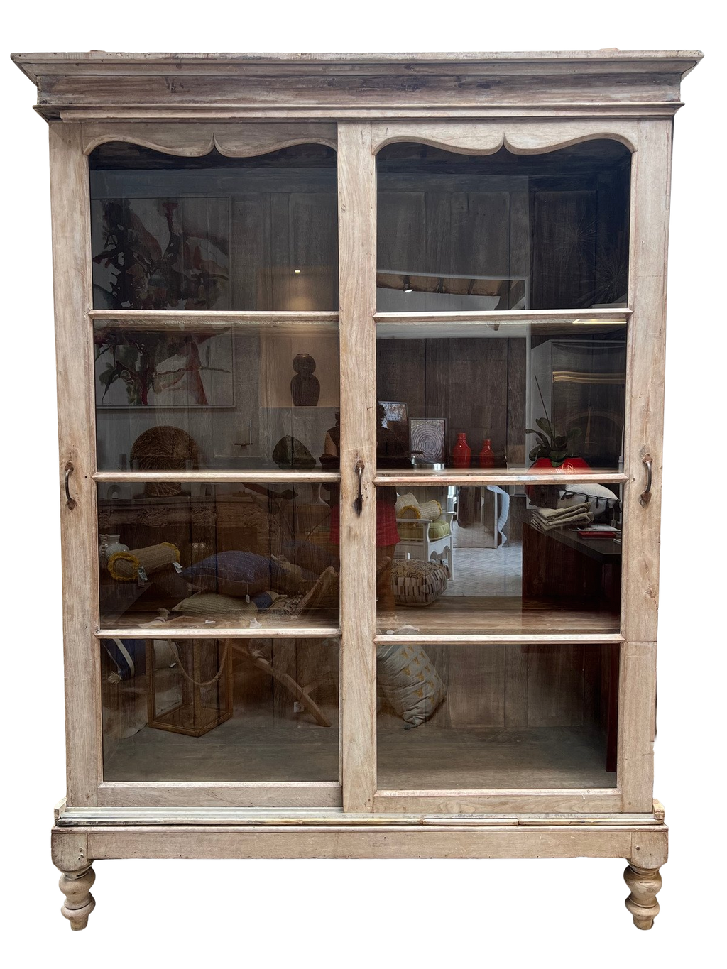 Antique French Glass Door Cabinet