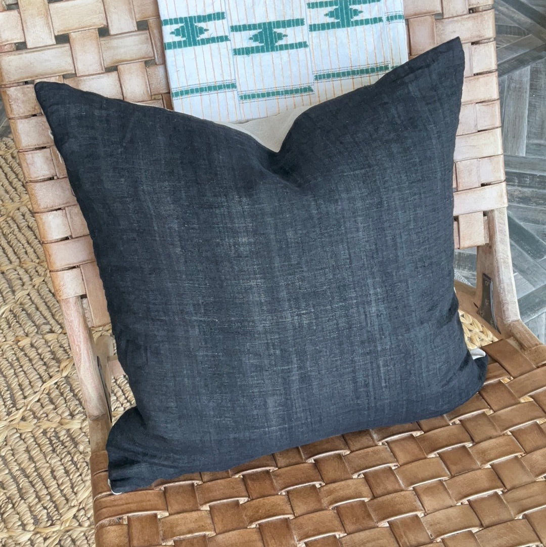 Black Linen Pillow